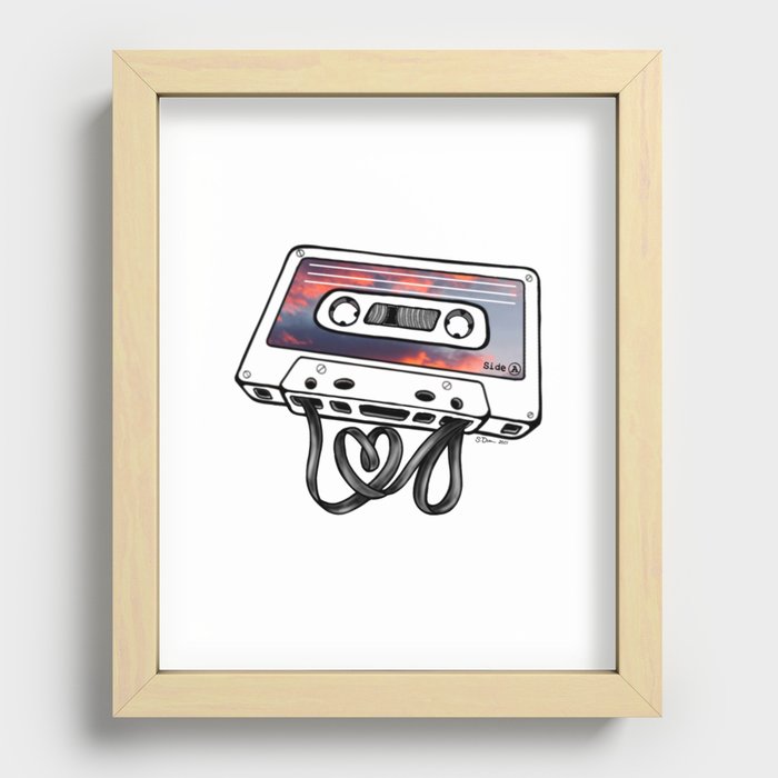 Summer Mix tape  Recessed Framed Print