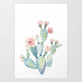 Cactus 2  White #society6 #buyart Art Print