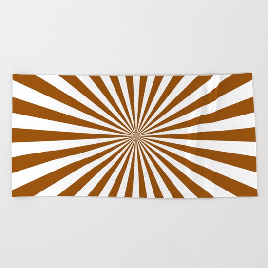 Starburst (Brown/White) Beach Towel