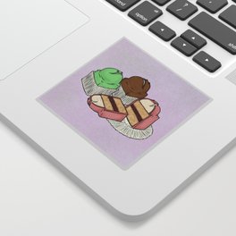 F is for Frog Cake Sticker