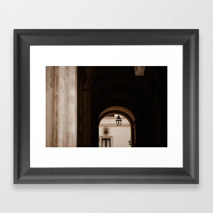 Roman courtyard archway Framed Art Print