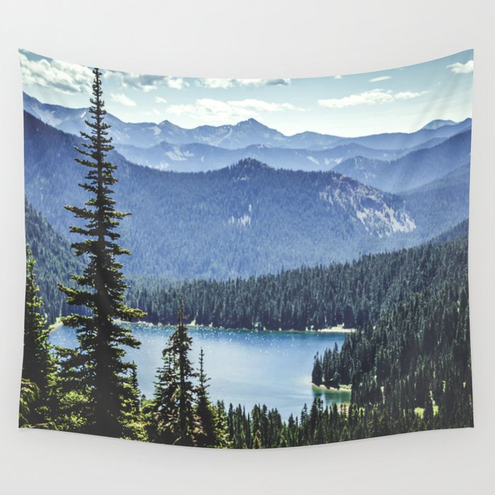 Dewey Lake, Washington Wall Tapestry by JMcCool  Society6