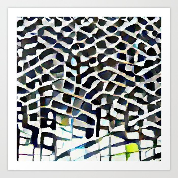 Digital mosaic tile Art Print