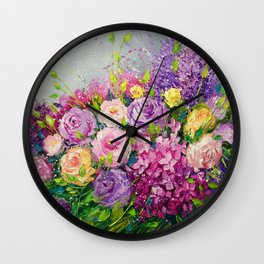 A bouquet of roses for her Wall Clock