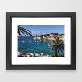Silence Bay in Sestri Levante Framed Art Print | Summer, Mediterranean, Liguria, Travel, Genoa, Panorama, Italian, Architecture, Holiday, Silence 