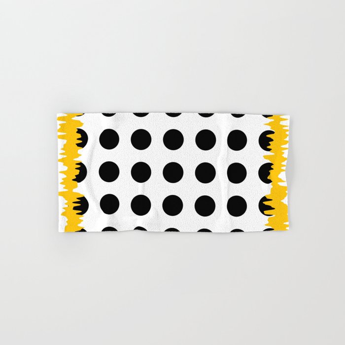 Black White Yellow Hand Bath Towel By Mrandmrs Society6