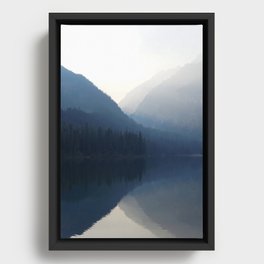 Grand Teton Lake Reflection Framed Canvas