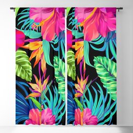 Drive You Mad Hibiscus Pattern Blackout Curtain