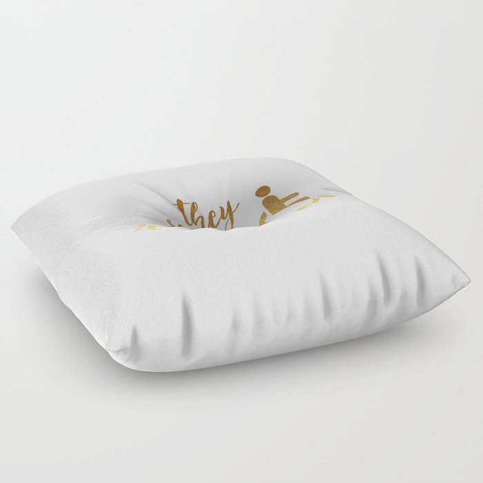 They See Me Rollin' White Floor Pillow