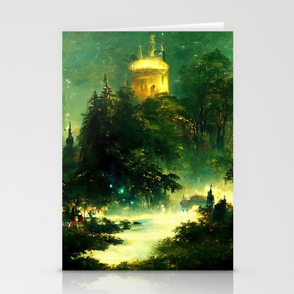 Walking into the forest of Elves Stationery Cards