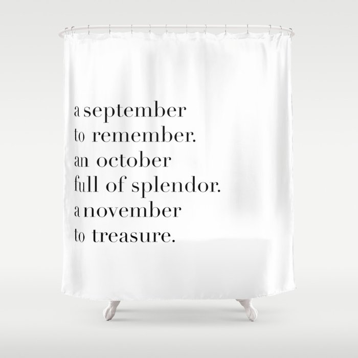 fall poem Shower Curtain