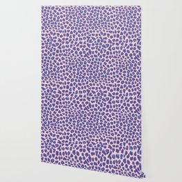 Leopard Spots, Cheetah Print, Lavender, Very Peri, Blush, Brush Strokes Wallpaper