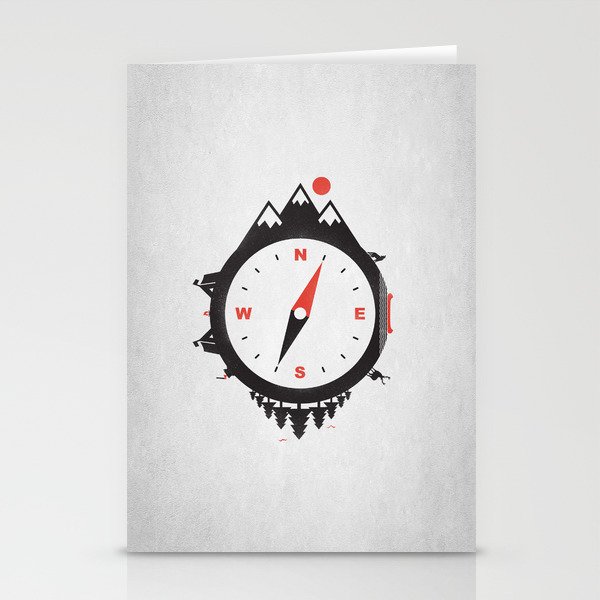 Adventure Compass Stationery Cards