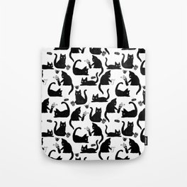 Bad Cats Knocking Stuff Over Tote Bag