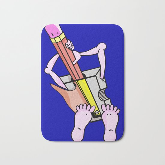 Pencil Sharpener Bath Mat