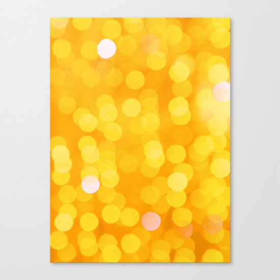 Disco Fever in Yellow Canvas Print