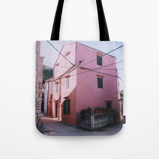 Pink house Tote Bag