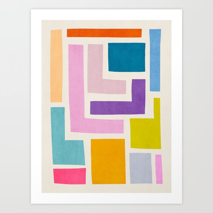 Pastel Colorful Modern Artwork Art Print