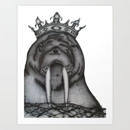 The Walrus King Art Print