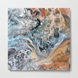 Tropical Estuary Metal Print | Abalone, Ocean, Fluidart, Painting, Cellism, Nature, Acrylic, Flow 