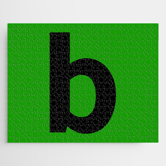 letter B (Black & Green) Jigsaw Puzzle