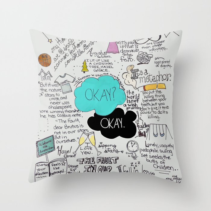 The Fault in Our Stars- John Green Throw Pillow
