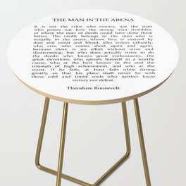 The Man In The Arena, Man In The Arena, Theodore Roosevelt Quote Side Table