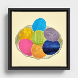 colorful eggs Framed Canvas