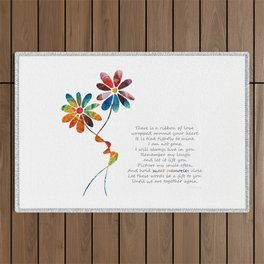Ribbon Of Love Grief And Sympathy Art Outdoor Rug