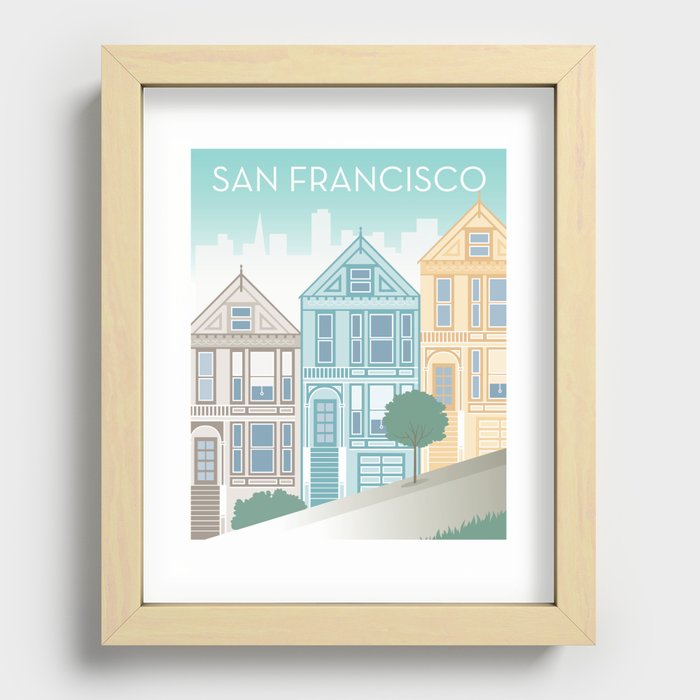 San Francisco: Painted Ladies Recessed Framed Print