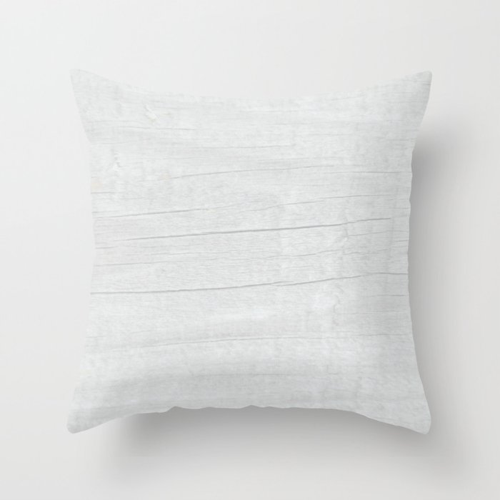 Gray Weathered Wood Throw Pillow