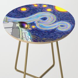 Starry Night in Space Side Table