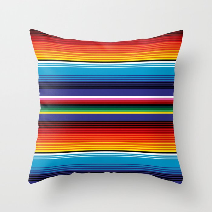 The Mexican Stripes Throw Pillow