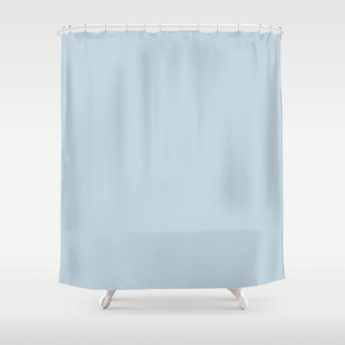 Solid Blue Plain Beau Blue Monochrome  Shower Curtain