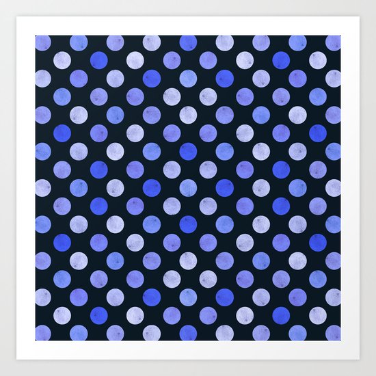 Watercolor Dots Pattern X Art Print
