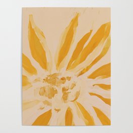 Sun Blooming Flower Poster