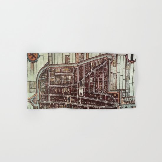 Replica city map of Delft 1649 Hand & Bath Towel
