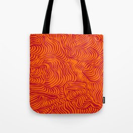 orange red flow Tote Bag