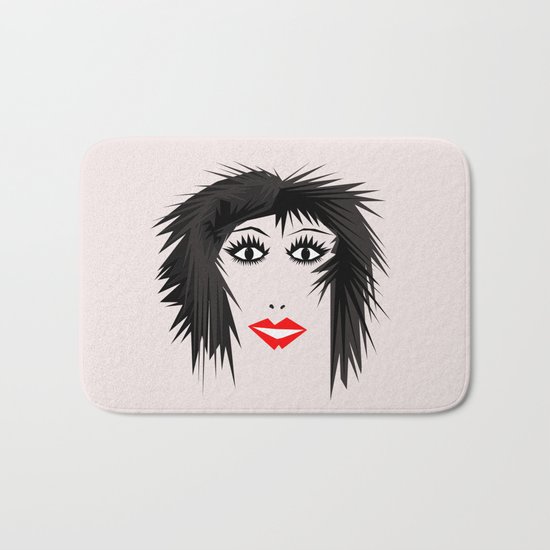 wow | a girl Bath Mat