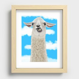 Derp Llama Recessed Framed Print