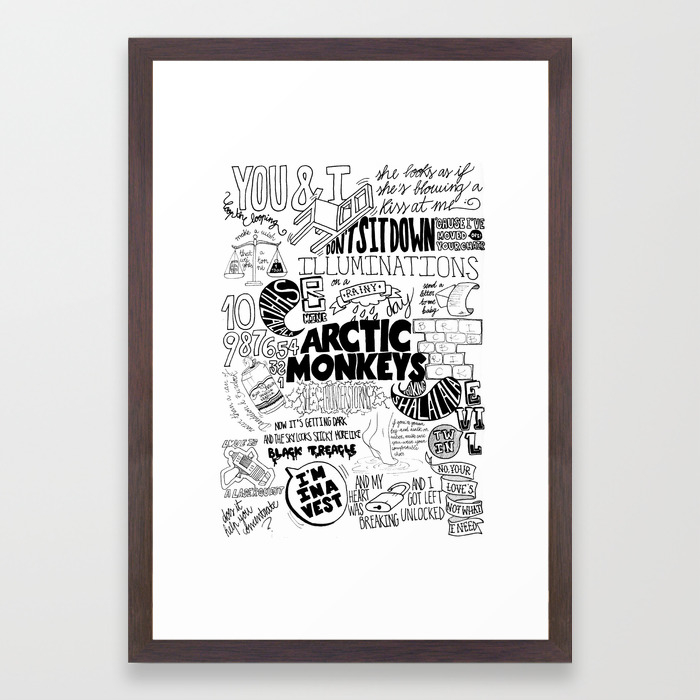 Suck It And See Lyrics Compilation Framed Art Print