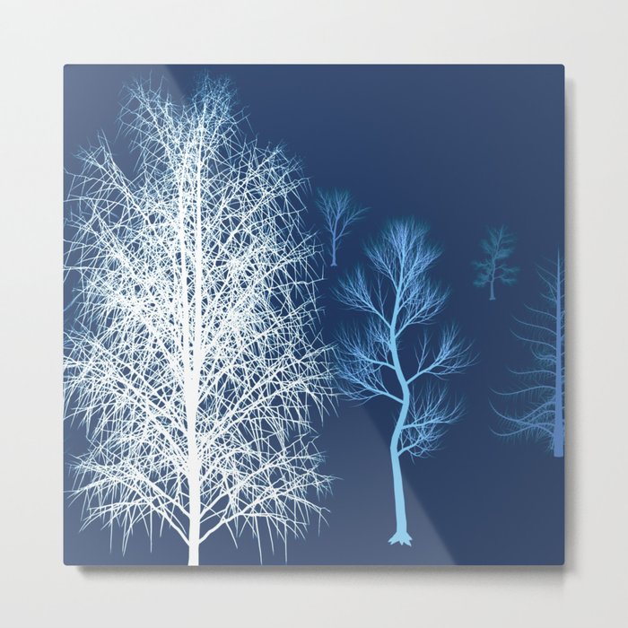 Midnight Trees Metal Print