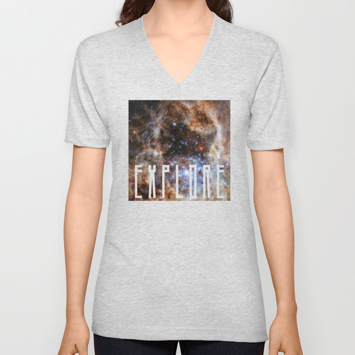 Explore - Space and the Universe V Neck T Shirt