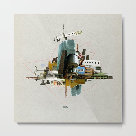 Collage City Mix 3 Metal Print