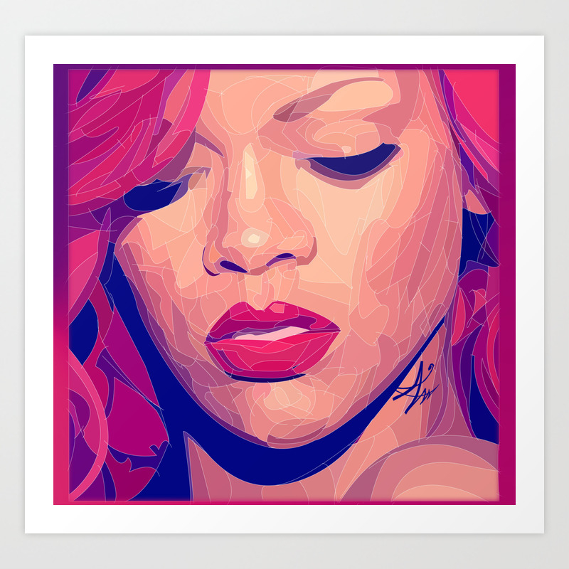 Rihanna Loud Portrait Art Print By Stictlyme Society6