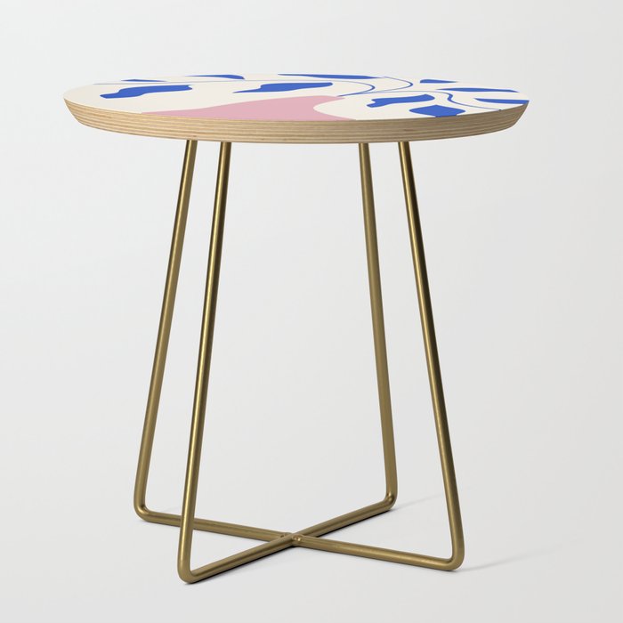 Floral Flow Abstract View Side Table