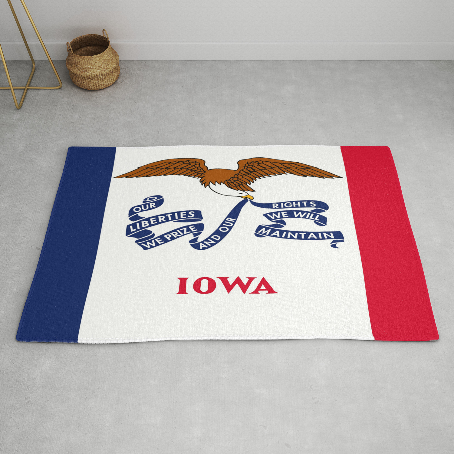 Flag Of Iowa America Usa Midwest Council Bluffs Iowan Des
