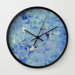 Water Blue Shapes Wall Clock