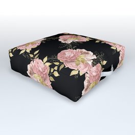 Pink Floral Bouquet Pattern Outdoor Floor Cushion