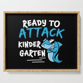 Ready To Attack Kindergarten Shark Serving Tray